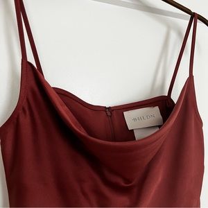 BHLDN by Anthropologie Cali Satin Cowl-Neck MIDI Slip Dress size 4